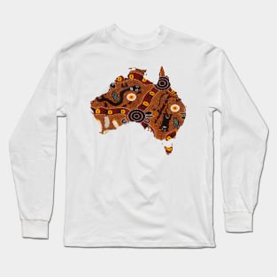 Aboriginal Flag Australia Souvenir Proud Native Long Sleeve T-Shirt